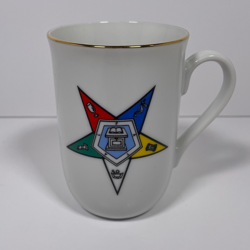 Order Of The Eastern Star OES Mug Hayward & Warwick 22k Gold Coffee Tea Cup